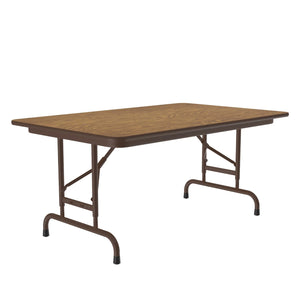 Correll Commercial Laminate Adjustable Height Folding Table, Rectangle, 30" x 48"