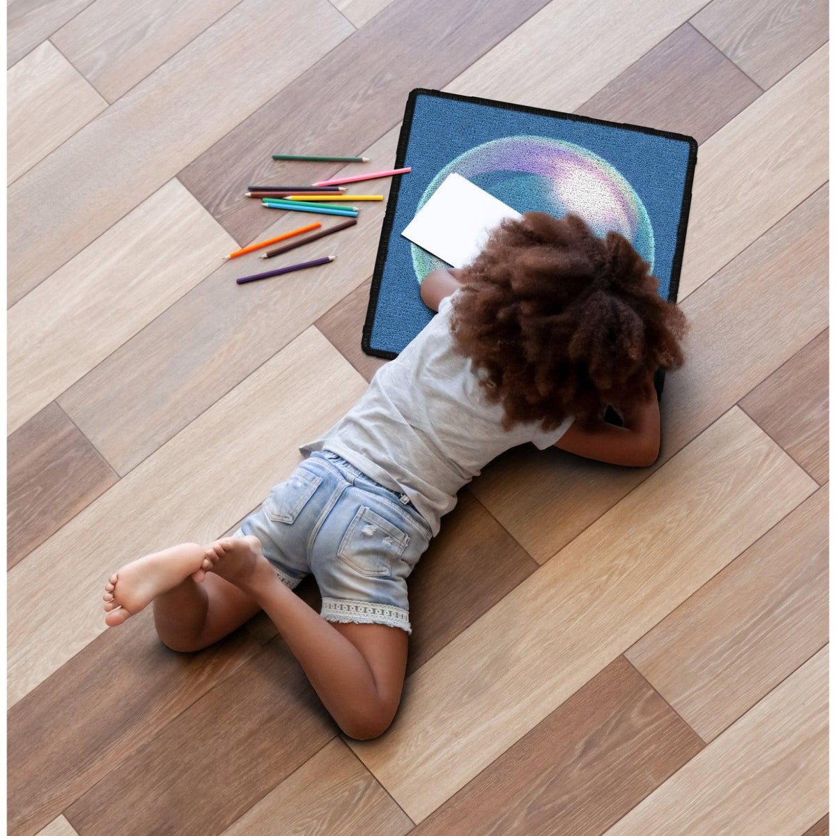 Stay In Your Bubble Carpet Squares, 15" x 15" (Set Of 12)