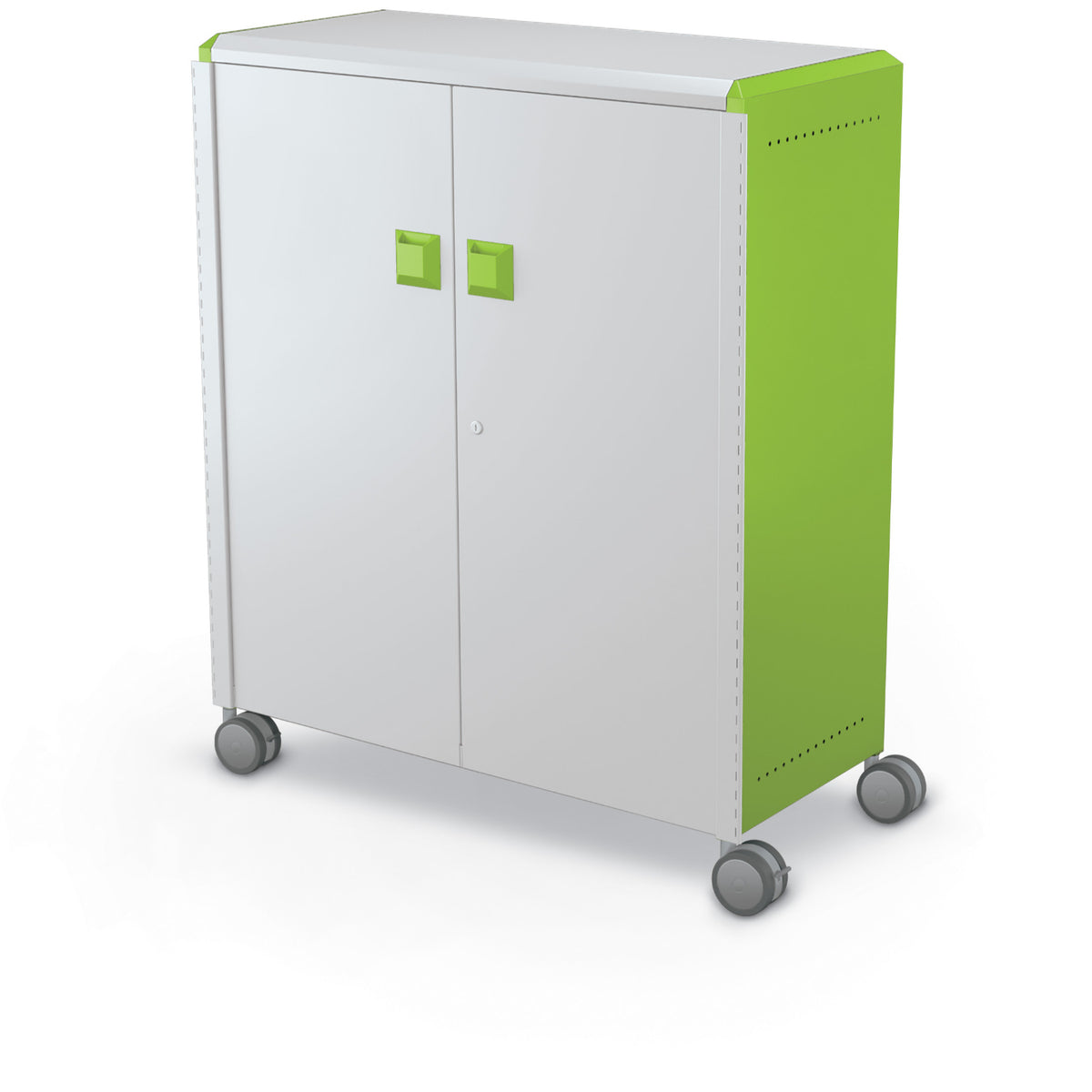 Compass Maxi H3 Mobile Makerspace Tray Cabinet with Doors, (36) 3" Trays