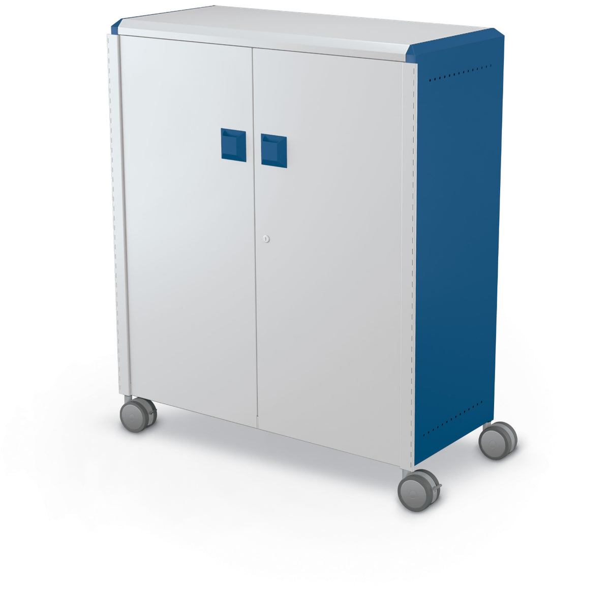 Compass Maxi H3 Mobile Makerspace Shelf Cabinet with Doors, 3 Shelves