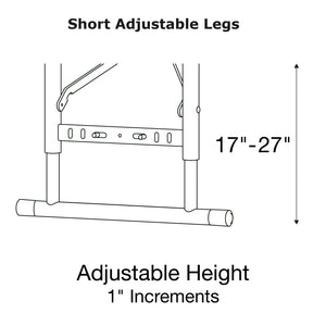 Correll Heavy Duty Commercial Use Blow Molded Folding Table, Adjustable Height, 30" x 60"