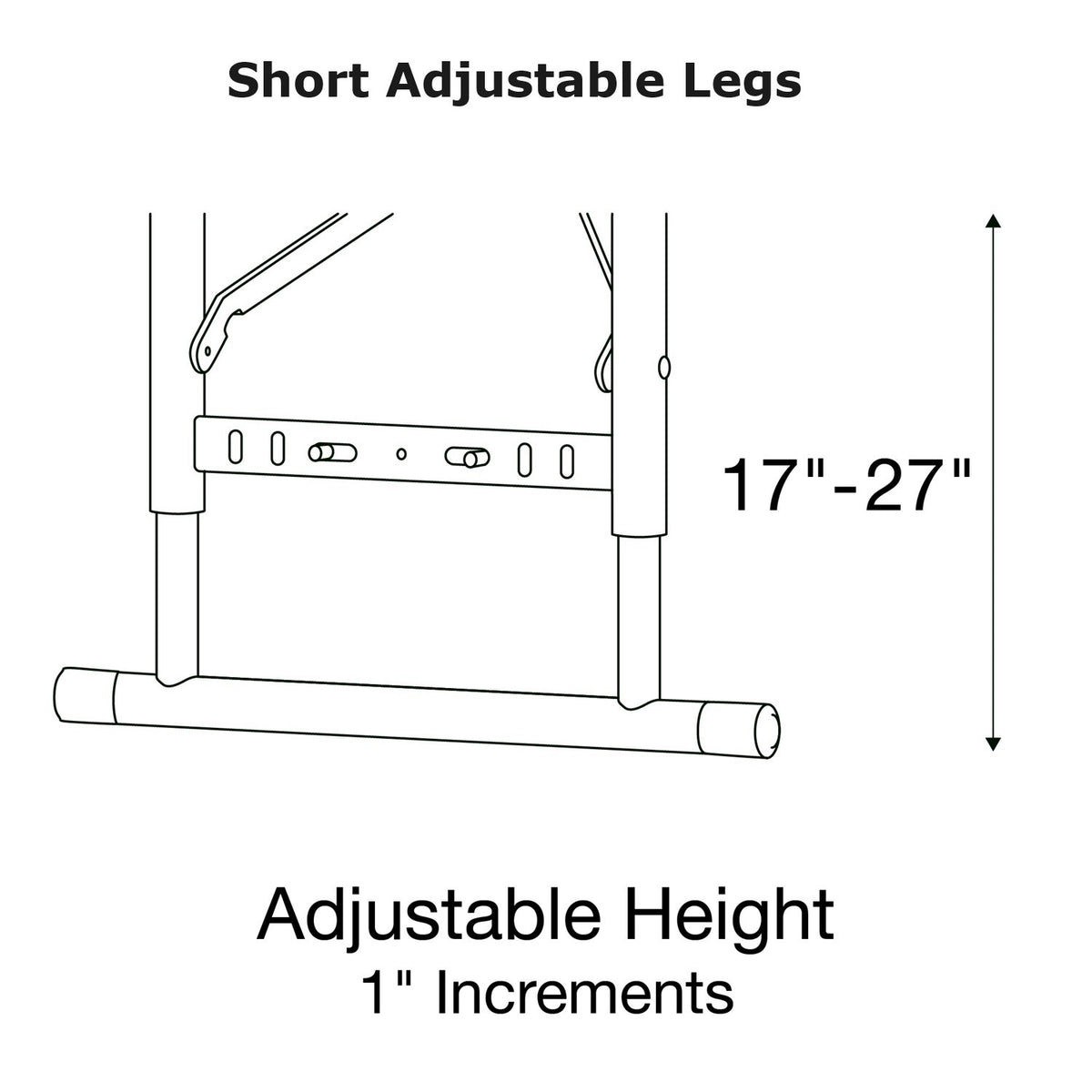Correll Commercial Laminate Adjustable Height Folding Table, Rectangle, 30" x 72"