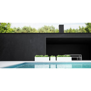 Crepe Indoor/Outdoor Aluminum Rectangular Planter, 48-3/4" W x 15-3/4" D x 16-1/8" H