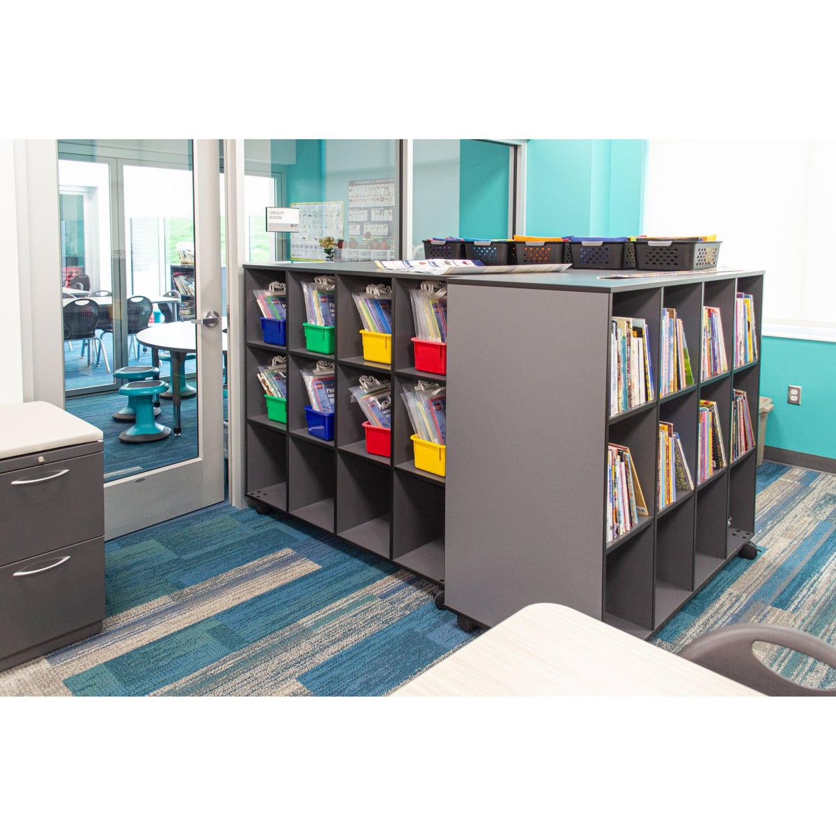 Mobile 12-Cubbie Storage Unit