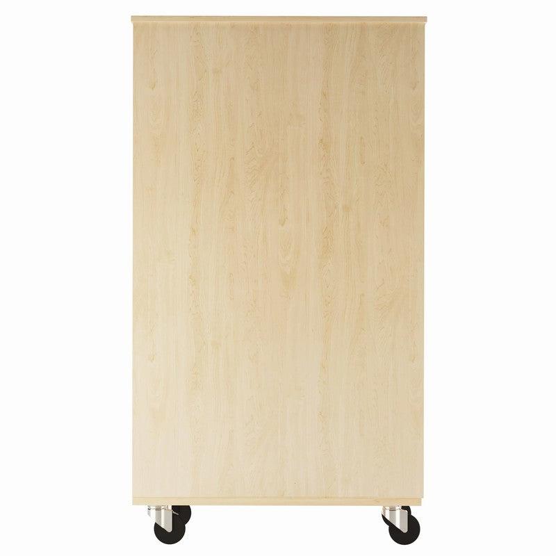 Diversified Spaces Access Duo MobileEuro Tote Cabinet, 66-1/2" H with 30 Totes, Maple