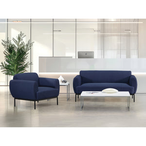 Delta Armchair with Black Metal Legs