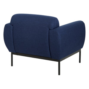 Delta Armchair with Black Metal Legs