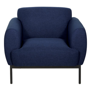 Delta Armchair with Black Metal Legs