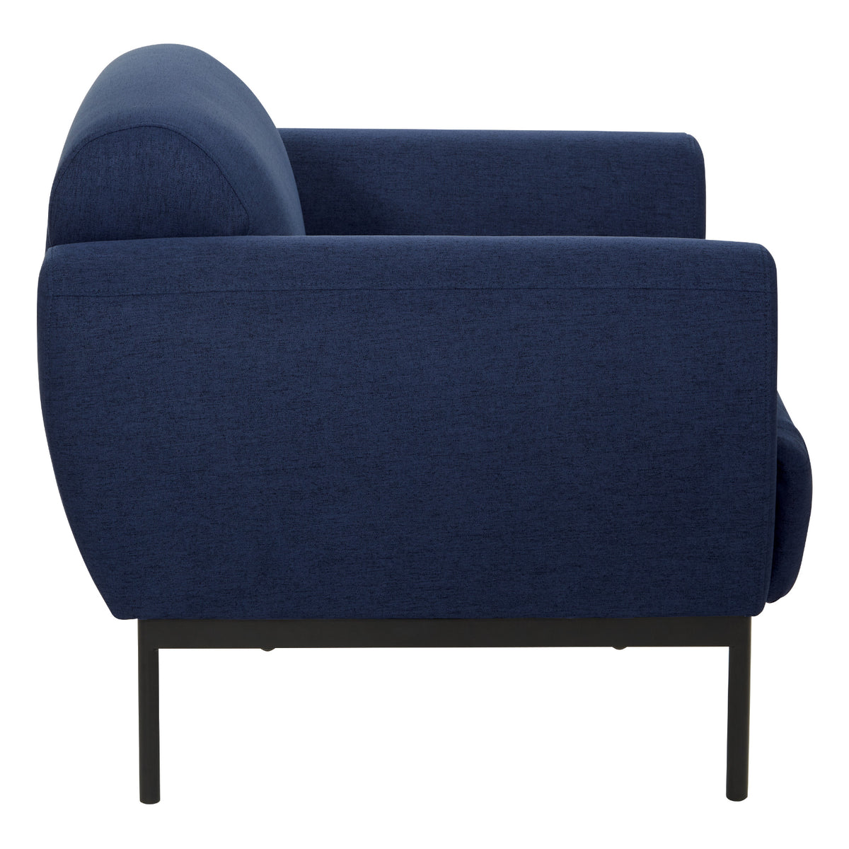 Delta Armchair with Black Metal Legs