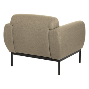 Delta Armchair with Black Metal Legs