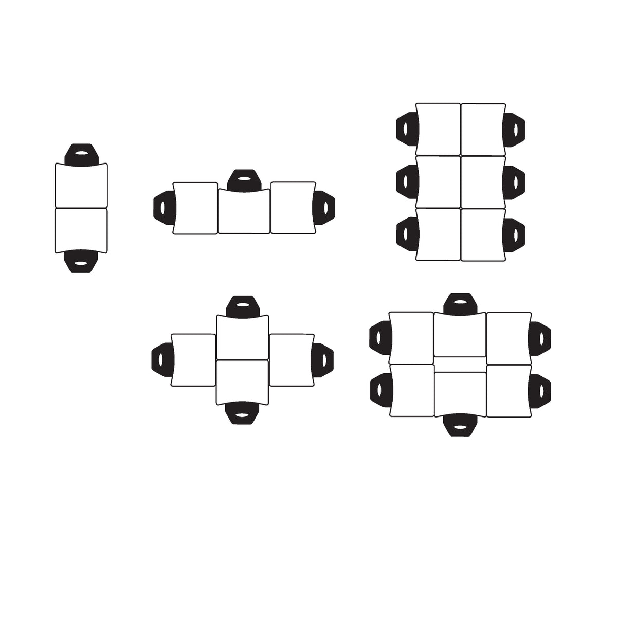 Marco Premier Dry-Erase Sitting Height Collaborative Desk, 24" x 28" Curve