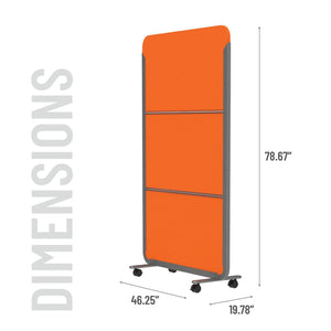 Mobile Acoustic Two-Color Room Divider, Standard Colors