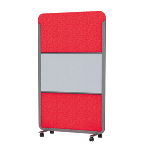 Mobile Acoustic Two-Color Room Divider, Standard Colors