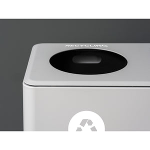 Dunk Indoor Single Compartment Painted Steel Waste Receptacle, 13-3/8" W x 13-3/8" D x 25-5/8" H