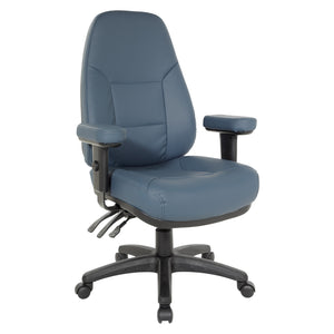 Professional Dual Function Executive Ergonomic High-Back Chair in Silver Ion Technology Dillon Seat and Back