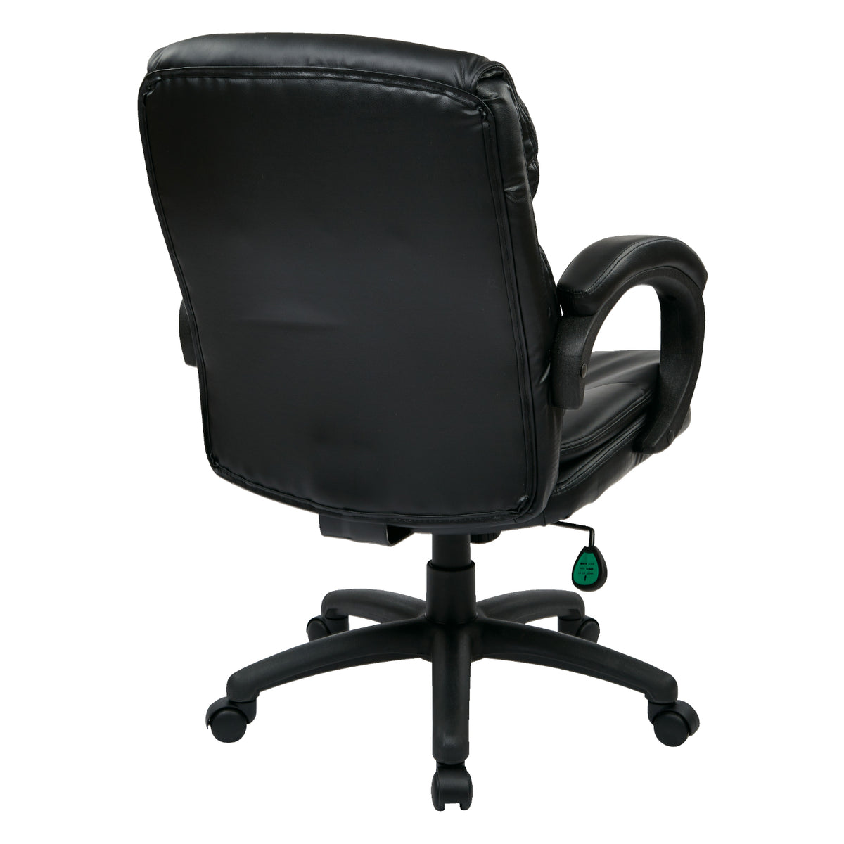 Mid-Back Leather Executive Chair with Padded Arms