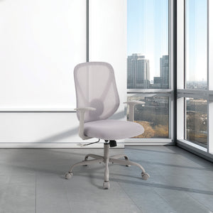 Manager's Chair with Grey Mesh Back and Black Fabric Seat