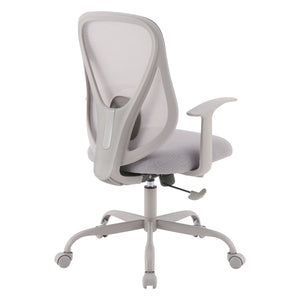 Manager's Chair with Grey Mesh Back and Black Fabric Seat