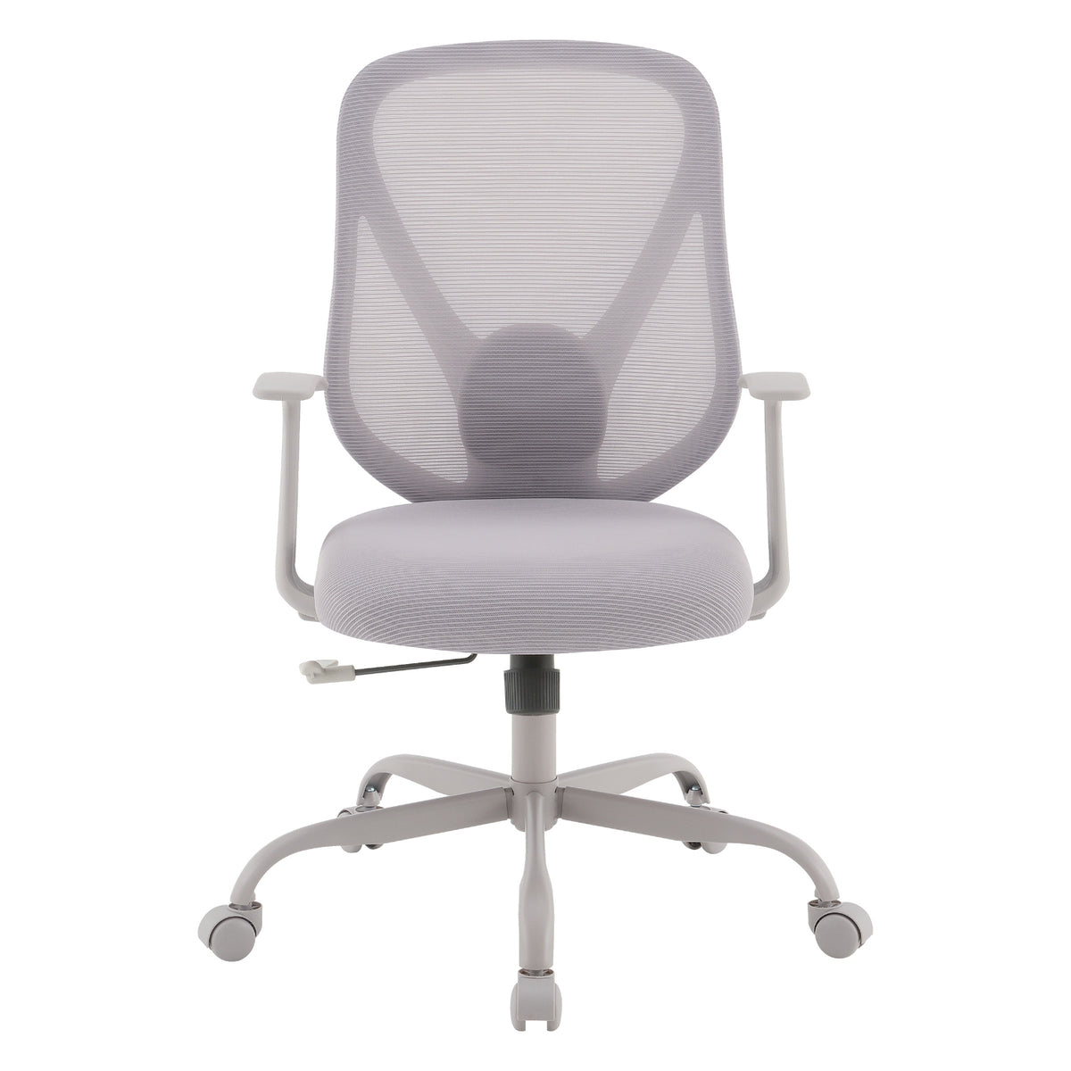 Manager's Chair with Grey Mesh Back and Black Fabric Seat
