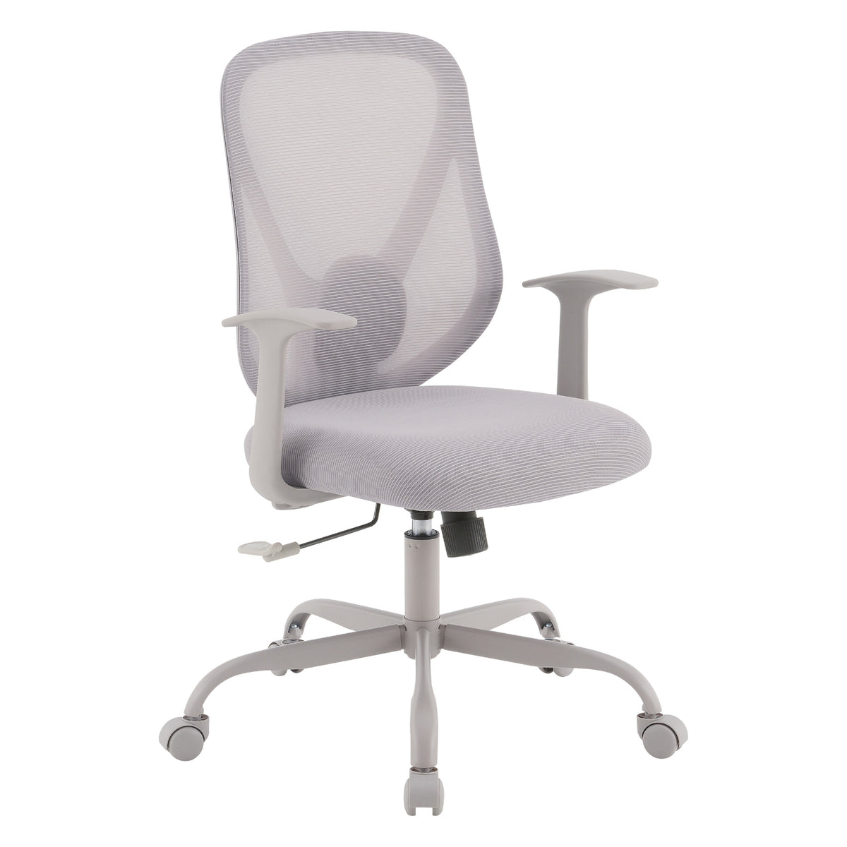 Manager's Chair with Grey Mesh Back and Black Fabric Seat