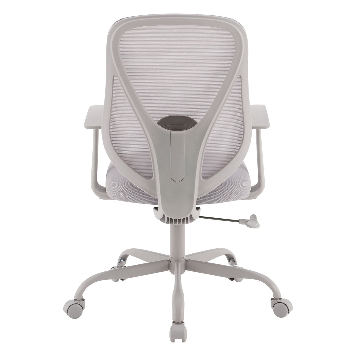 Manager's Chair with Grey Mesh Back and Black Fabric Seat