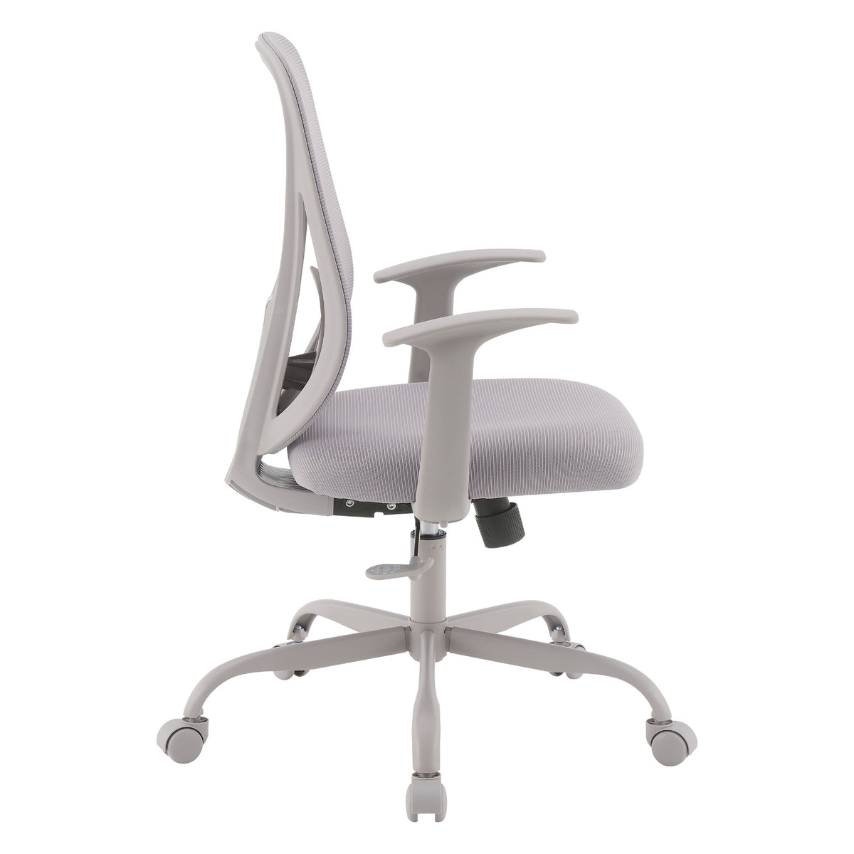 Manager's Chair with Grey Mesh Back and Black Fabric Seat