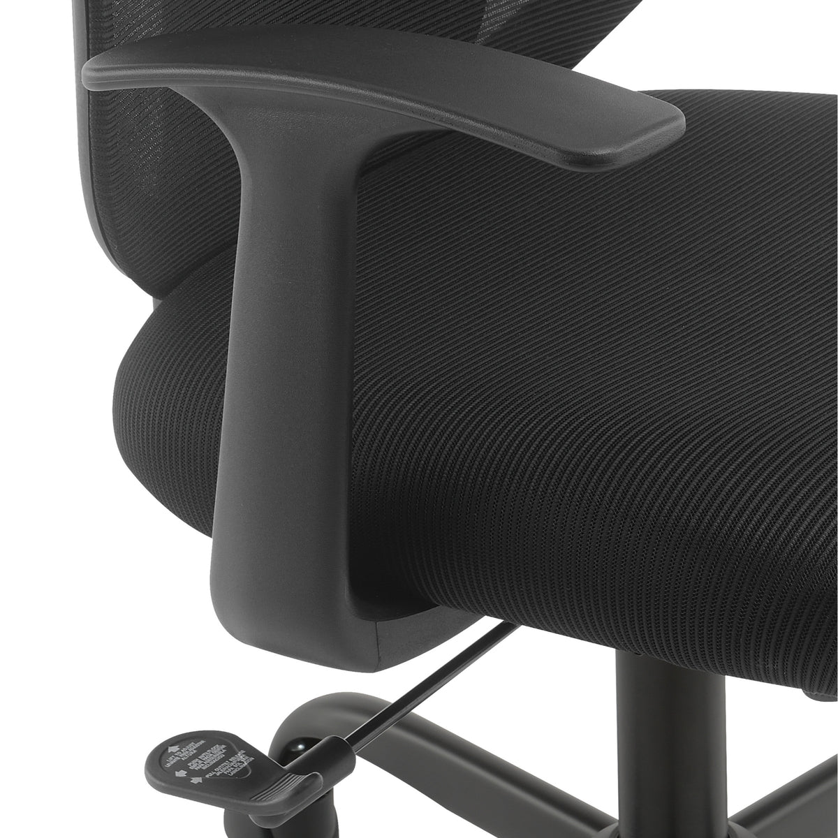 Manager's Chair with Black Mesh Back and Black Fabric Seat