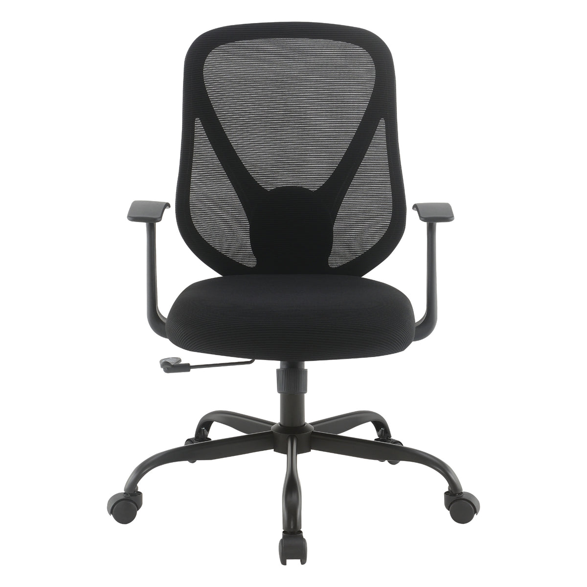 Manager's Chair with Black Mesh Back and Black Fabric Seat