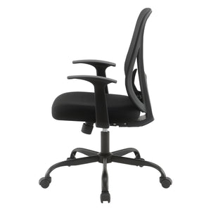 Manager's Chair with Black Mesh Back and Black Fabric Seat