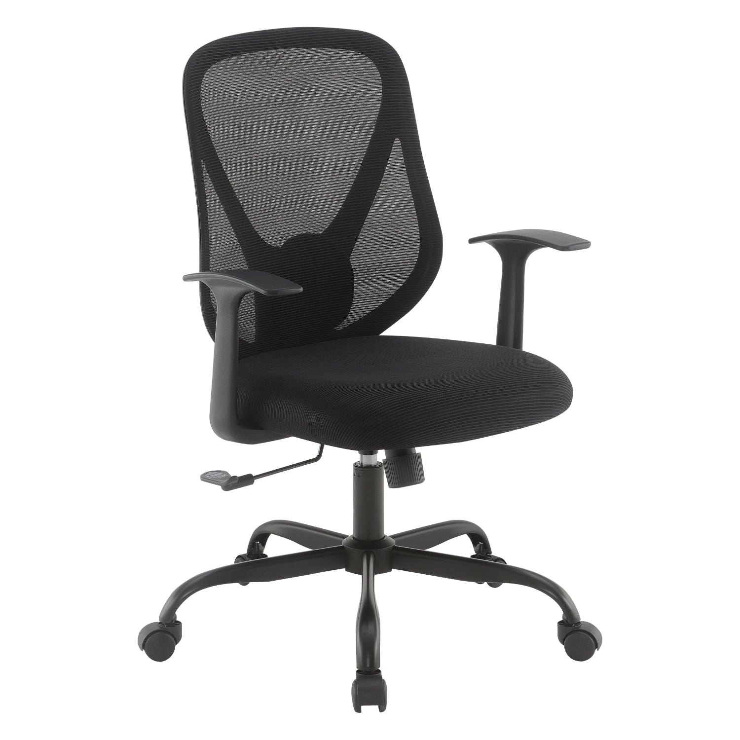 Manager's Chair with Black Mesh Back and Black Fabric Seat
