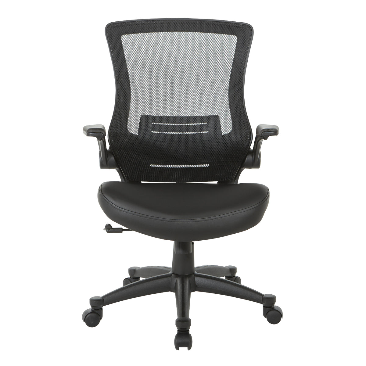 Screen Back Manager’s Chair with Black Faux Leather Seat