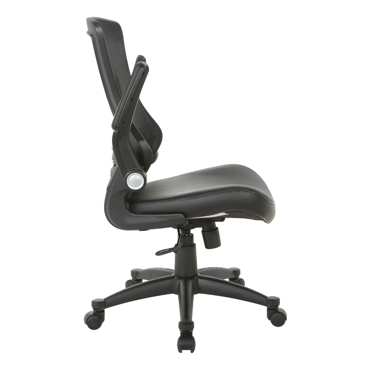 Screen Back Manager’s Chair with Black Faux Leather Seat