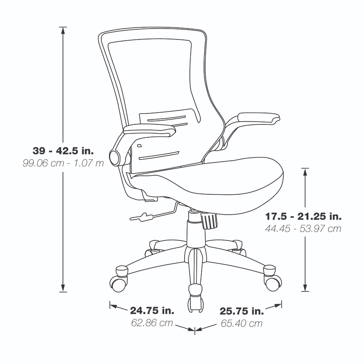 Screen Back Manager’s Chair with Black Fabric Mesh Seat