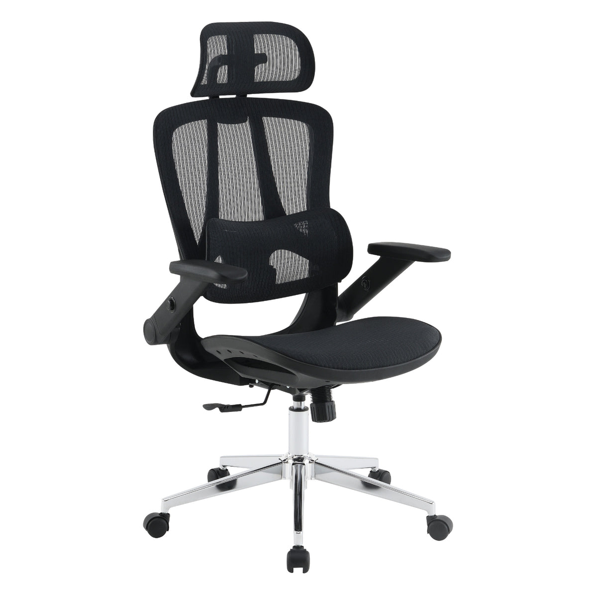 Black Matrix Seat and Back Manager's Chair with Adjustable Headrest and Adjustable 4D Flip Arms