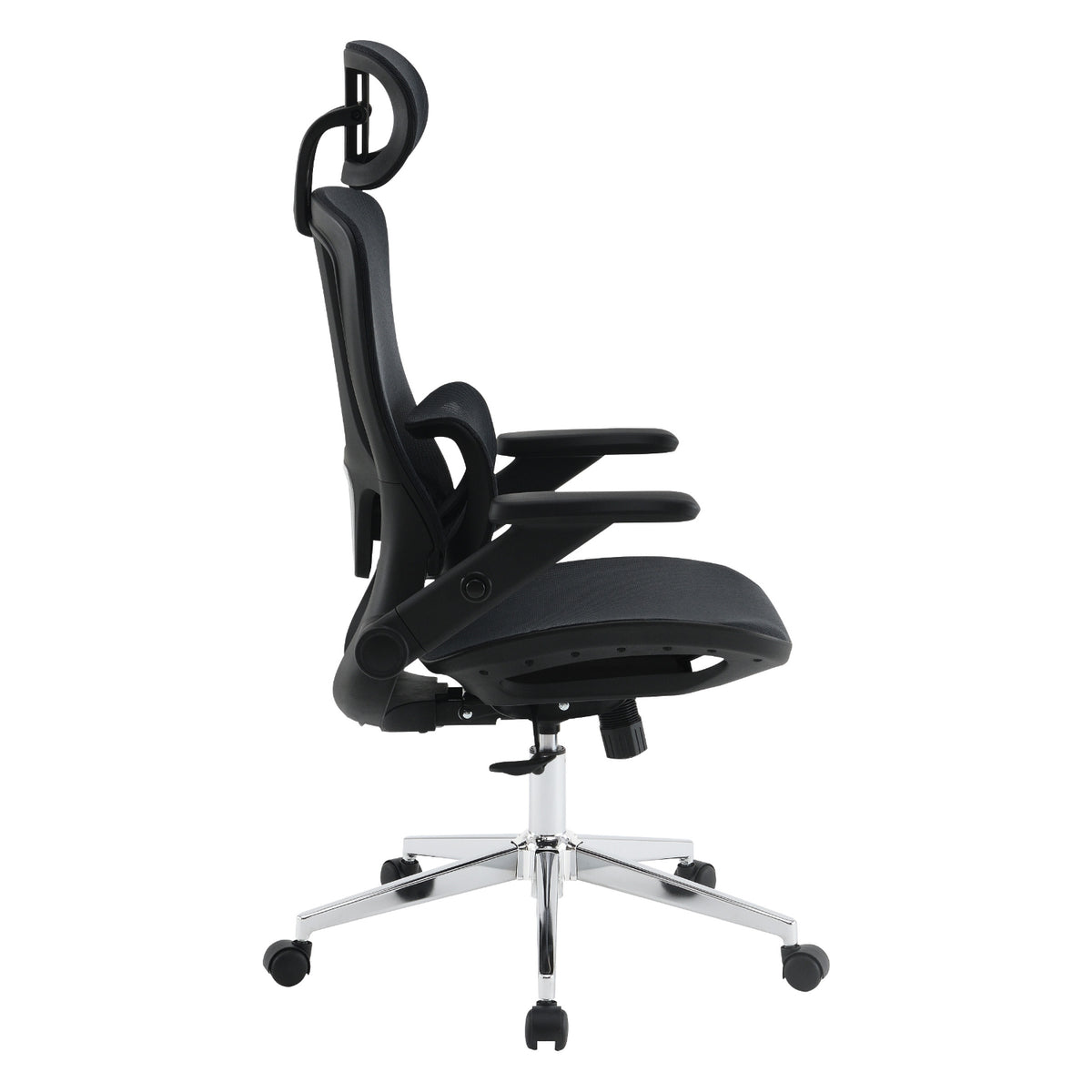 Black Matrix Seat and Back Manager's Chair with Adjustable Headrest and Adjustable 4D Flip Arms