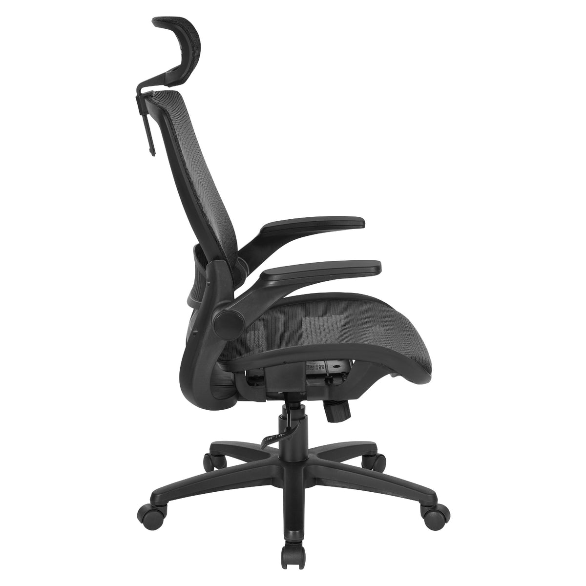Breathable Mesh Seat and Back Manager's Chair with Adjustable Headrest