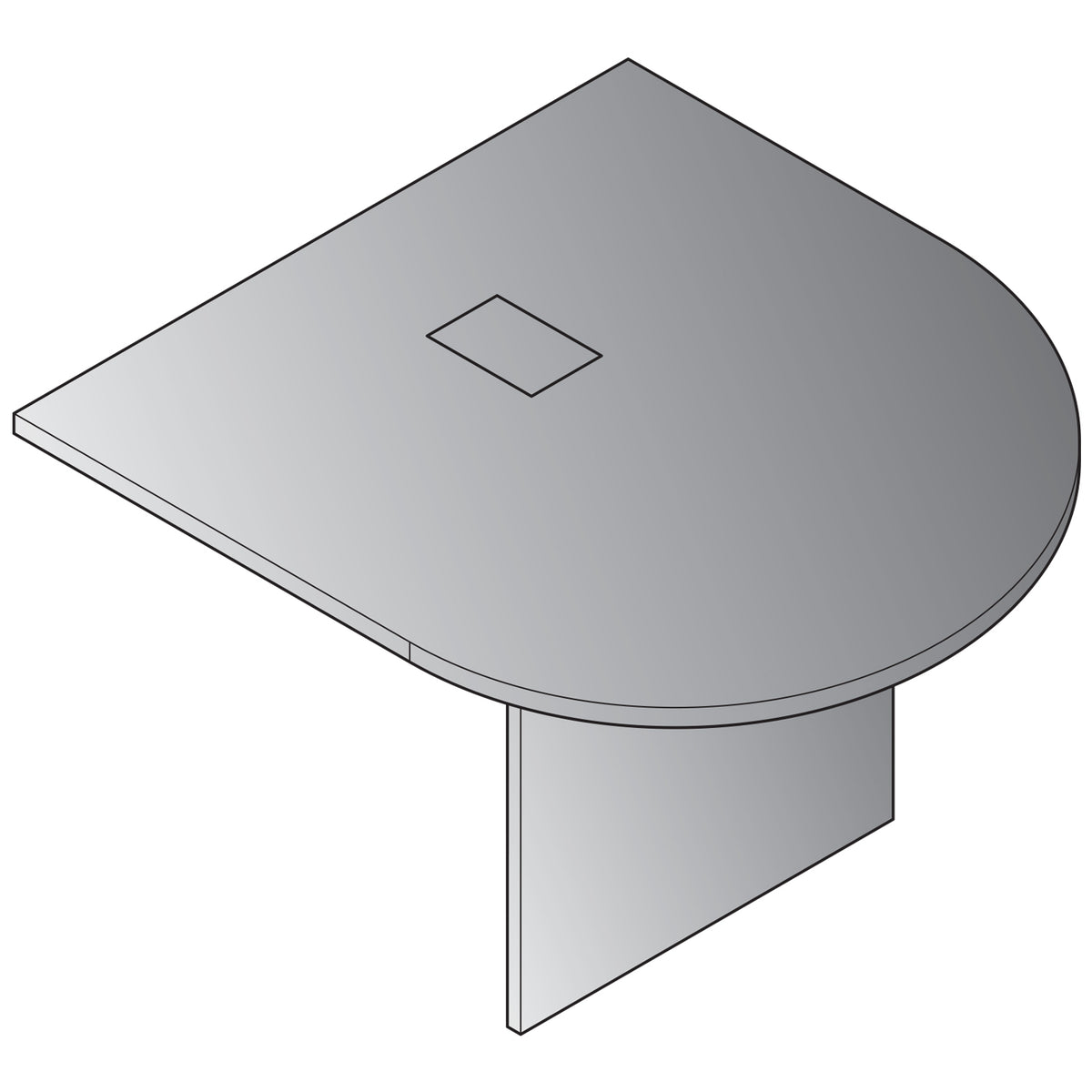 4' Bullet End Component for Expandable Racetrack Tables