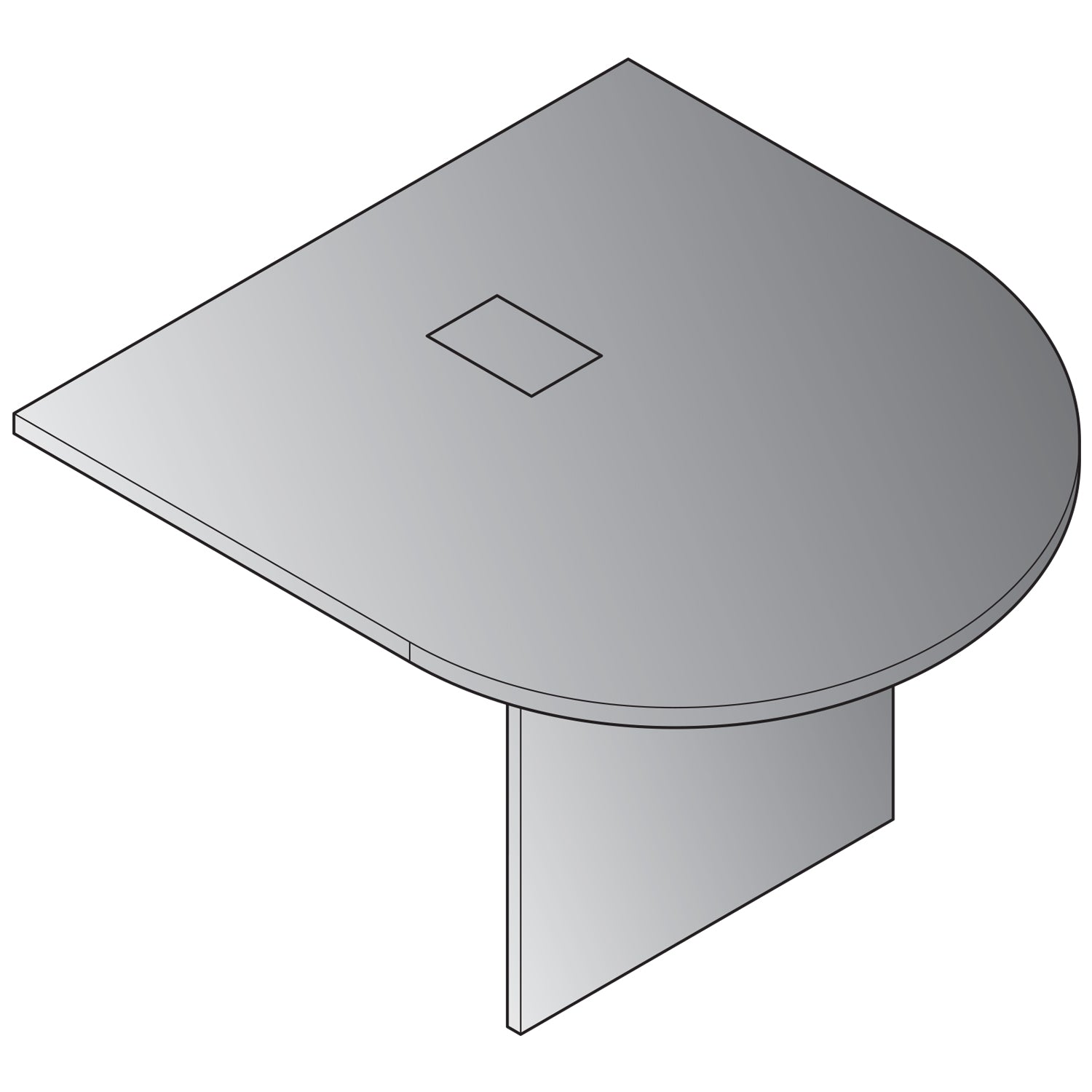 4' Bullet End Component for Expandable Racetrack Tables