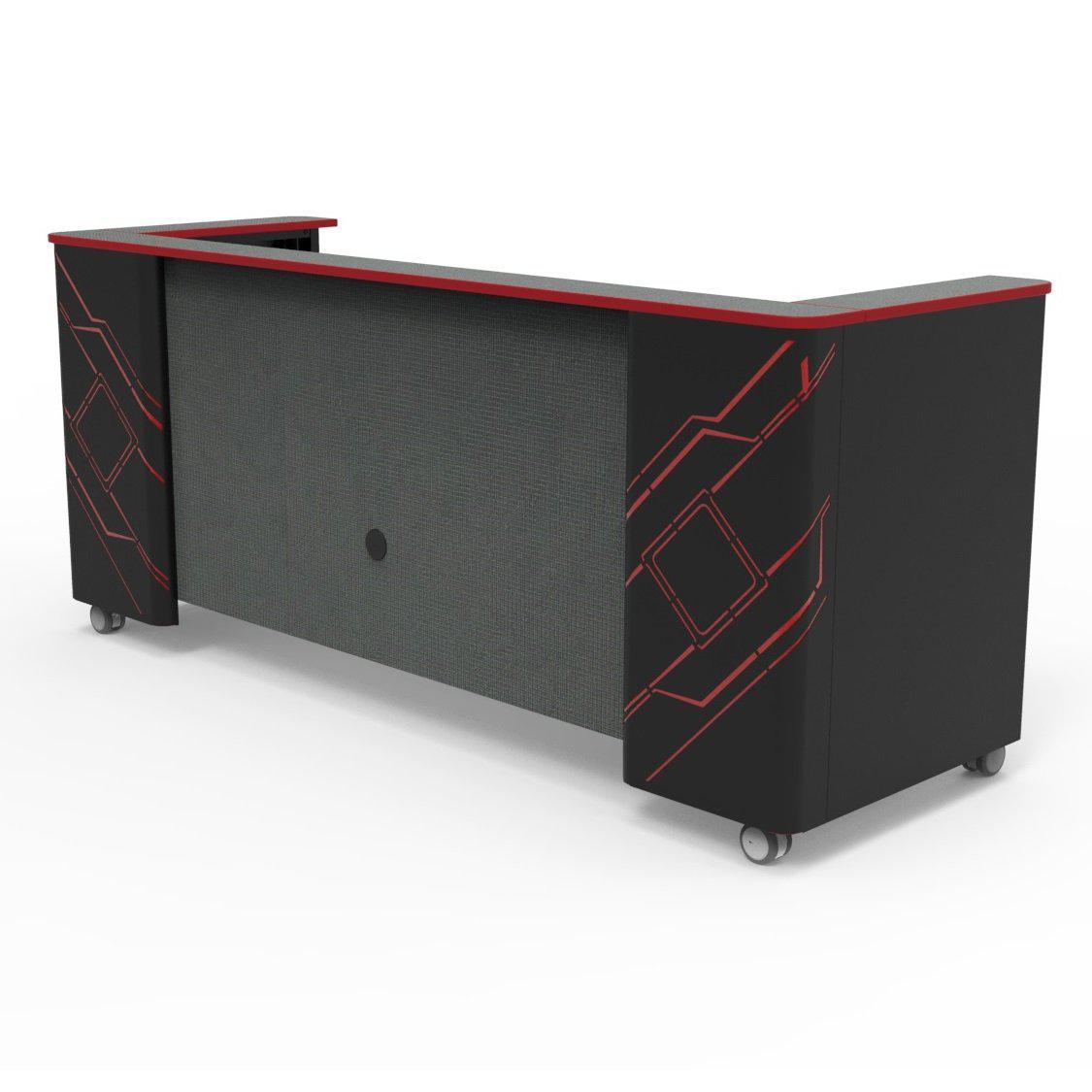 Esports Gaming Double Shoutcaster Station, 76" W, FREE SHIPPING
