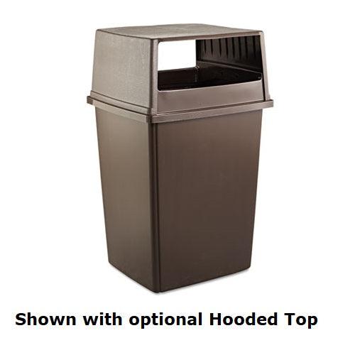 Rubbermaid Glutton Outdoor Waste Container, 56 Gallon, Brown