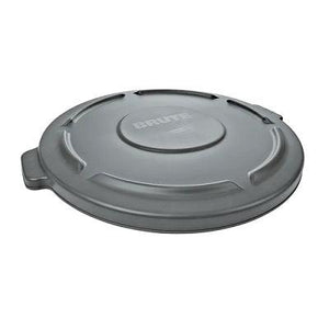 Rubbermaid Flat Top Lid for 20 Gallon Round Brute Waste Containers, Gray