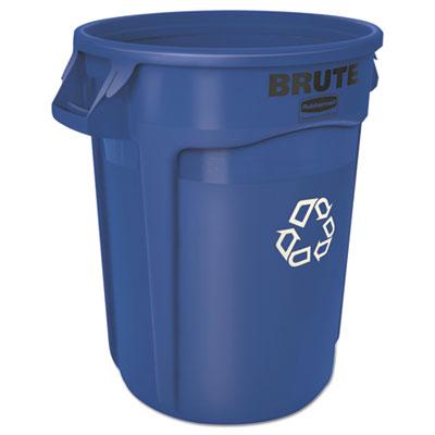 Rubbermaid Brute Recycling Container, 32 Gallon, Blue