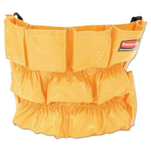 Rubbermaid Brute Caddy Bag for 32 and 44 gallon Brute Waste Containers, 12 Compartments, Yellow