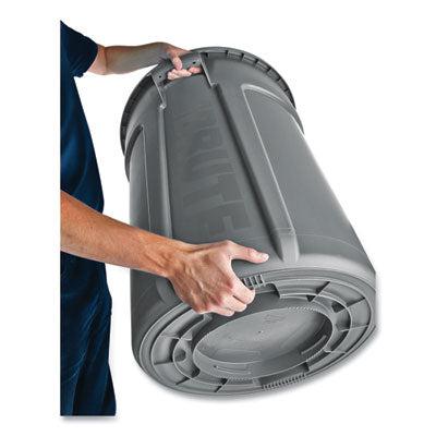 Rubbermaid Vented Round Brute Waste Container, 44 Gallon