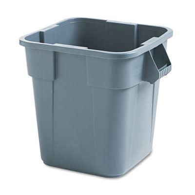 Rubbermaid Brute Square Waste Container, 28 Gallon, Gray