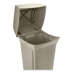 Rubbermaid Ranger Outdoor Fire Safe Waste Container with 2 Doors, 35 Gallon, Beige