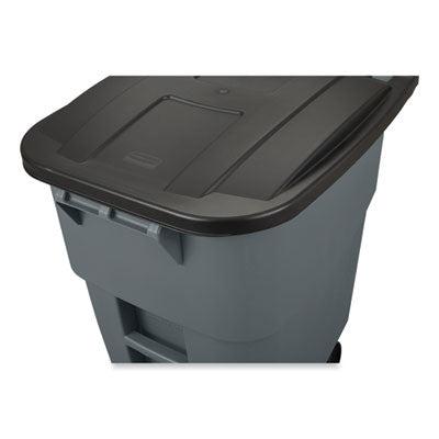 Rubbermaid Brute Square Roll-Out Waste Container, Molded Plastic, 50 Gallon