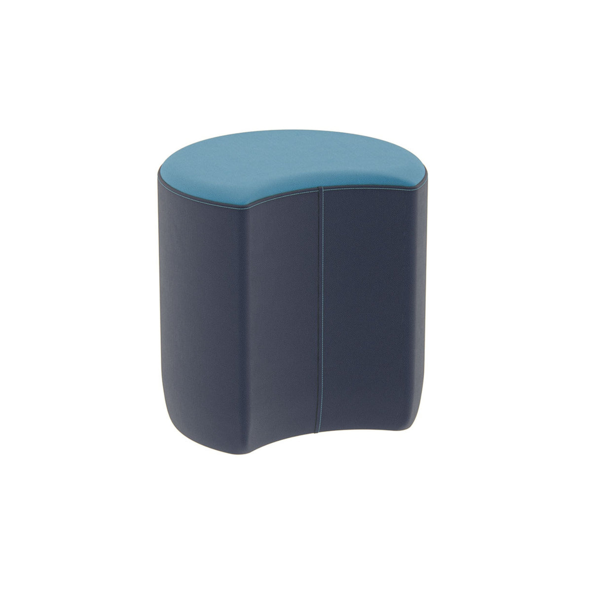 Fomcore Ottoman Series Crescent with 100% ALL-FOAM CORE, Antibacterial Vinyl Seat with Patterned Vinyl Sides, LIFETIME WARRANTY, FREE SHIPPING