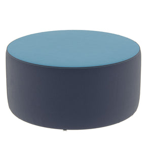 Fomcore Ottoman Series 36" Round Ottoman with 100% ALL-FOAM CORE, Antibacterial Vinyl Upholstery, LIFETIME WARRANTY, FREE SHIPPING
