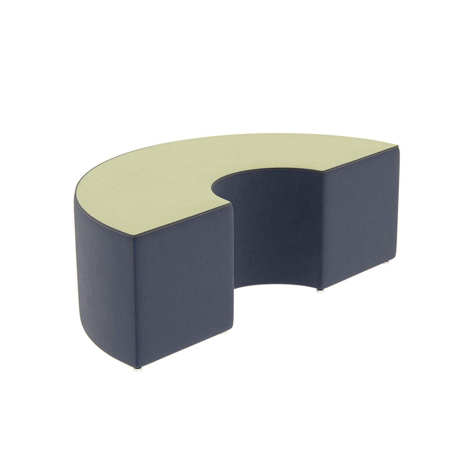 Fomcore Bench Series 1/2 Round Bench with 100% ALL-FOAM CORE, Antibacterial Vinyl Seat with Patterned Vinyl Sides, LIFETIME WARRANTY, FREE SHIPPING